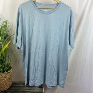 Perk Light Blue 100% Pima Cotton Crew Neck Short Sleeve Tee T Shirt 2XL